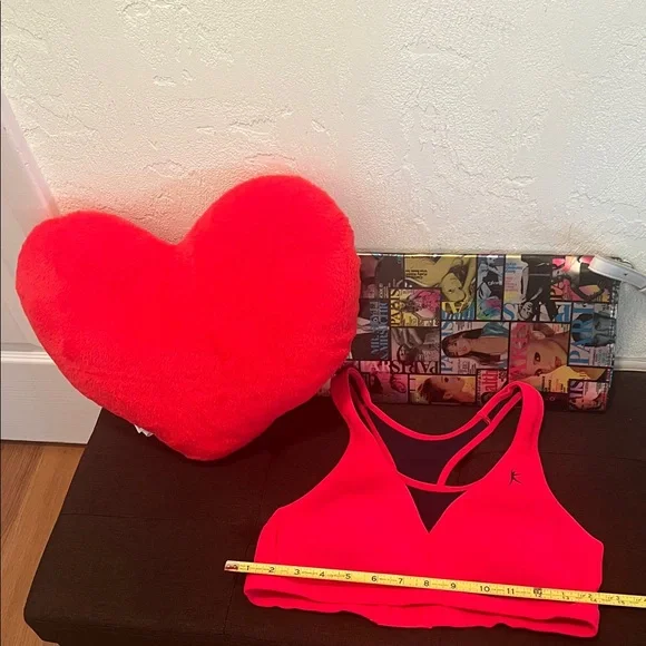 #1302=Women's Pink Sports Bra - Picture 6 of 6